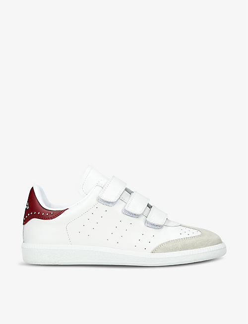 ISABEL MARANT: Beth leather low-top trainers
