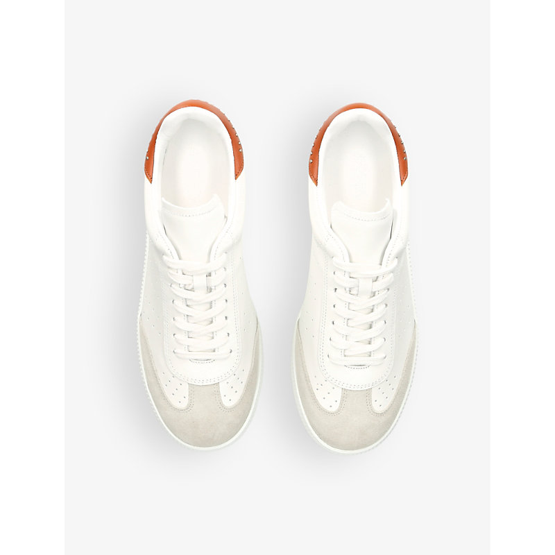 Shop Isabel Marant Bryce Perforated Leather Trainers In White