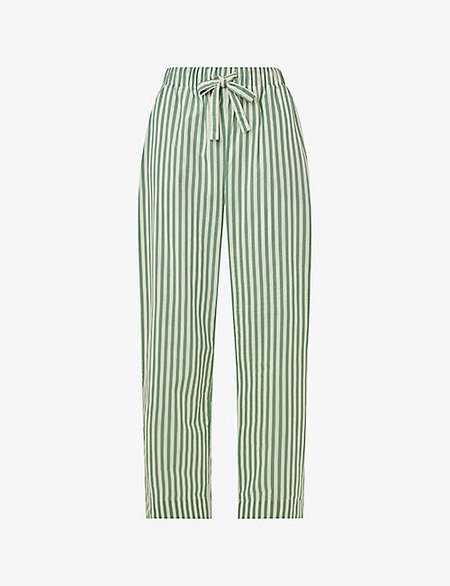 WHISTLES: Stripe-print relaxed-fit cotton pyjama bottoms