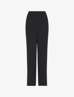 Whistles Womens Black Ultimate High-rise Full-length Recycled-polyester Trousers