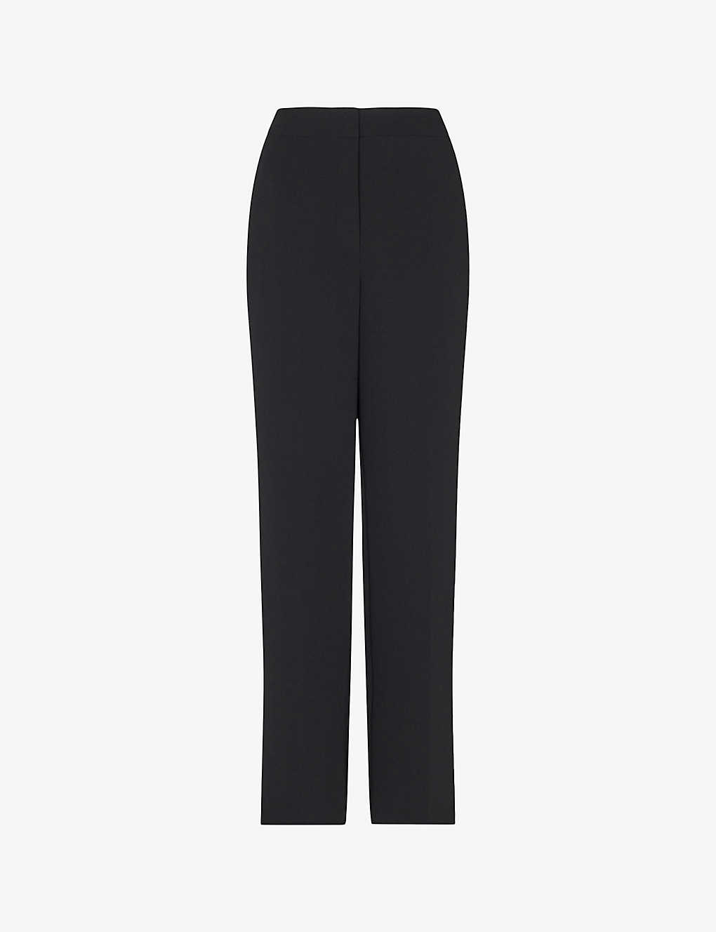 Whistles Womens Black Ultimate High-rise Full-length Recycled-polyester Trousers