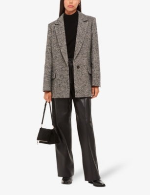 WHISTLES: Noa herringbone recycled polyester and wool-blend blazer