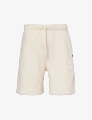 Moncler Genius Mens Off White X Roc Nation Brand-patch Cotton-jersey Shorts
