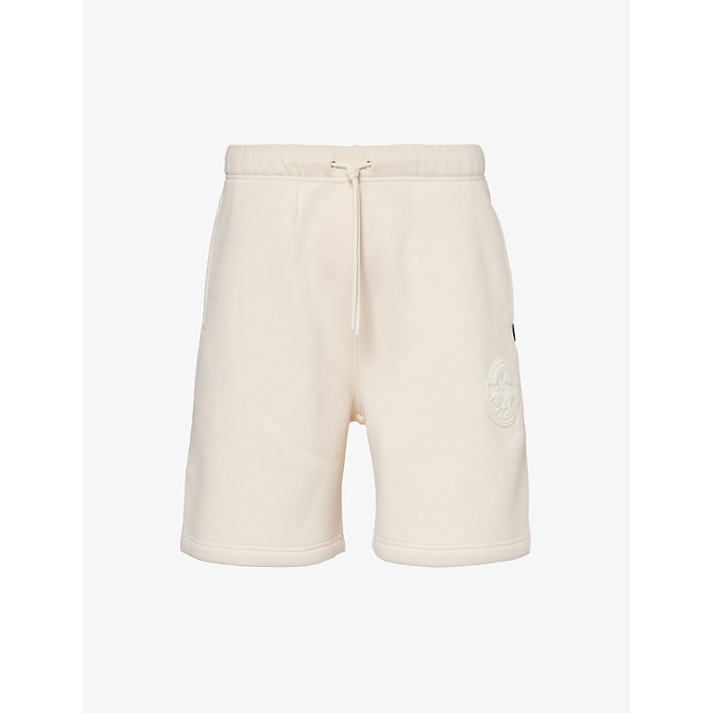 Moncler Genius Mens Off White X Roc Nation Brand-patch Cotton-jersey Shorts