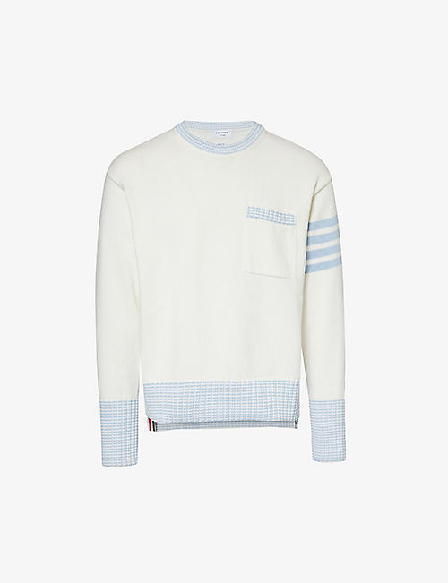 THOM BROWNE: Hector Icon four-bar cotton-knit jumper