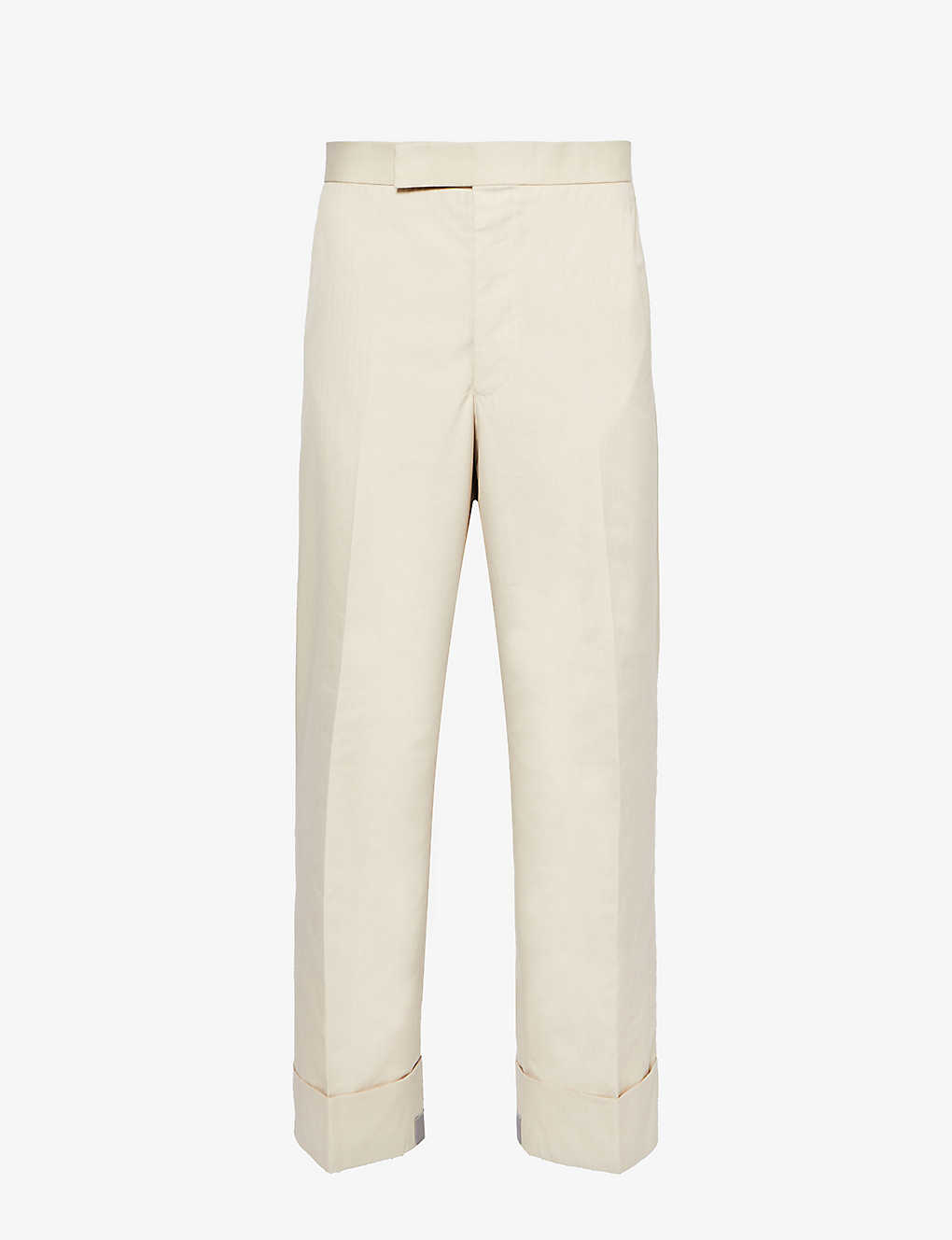 Thom Browne Strap-embellished Tapered-leg Relaxed-fit Twill Trousers In Green
