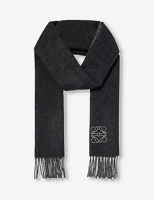 LOEWE: Anagram bi-colour wool and cashmere-blend scarf 180cm x 28cm