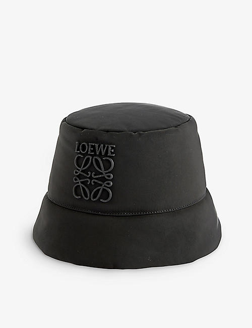 LOEWE: Brand-embroidered shell bucket hat