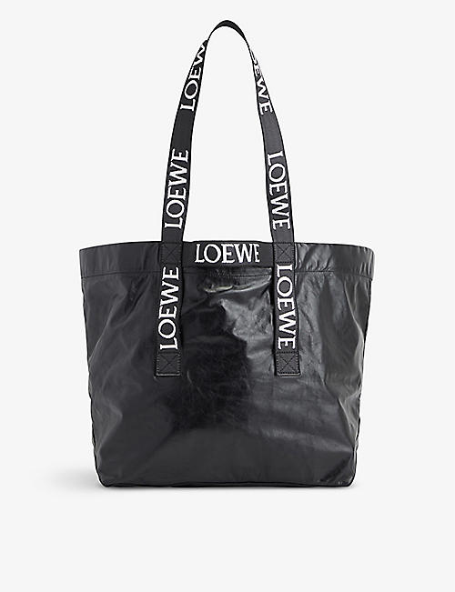 LOEWE: Fold twin-handle leather tote bag