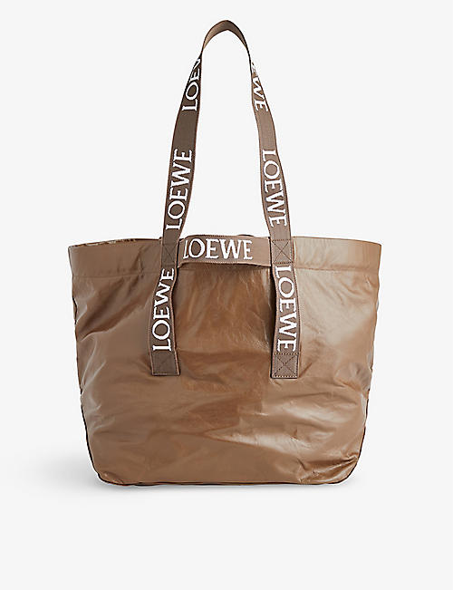 LOEWE: Fold Shopper twin-handle leather tote bag