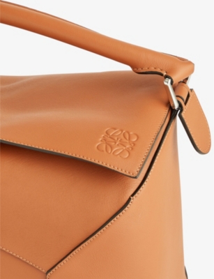 Shop Loewe Tan Puzzle Edge Large Leather Cross-body Bag