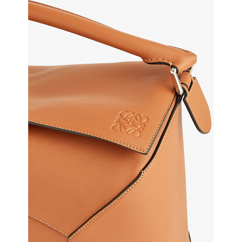 Shop Loewe Tan Puzzle Edge Large Leather Cross-body Bag