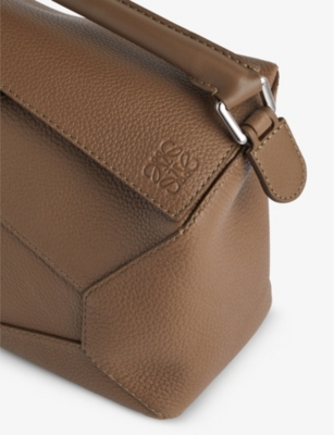 Shop Loewe Puzzle Edge Leather Cross-body Bag In Tundra