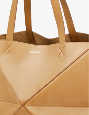 Shop Loewe Oak Puzzle Fold Large Leather Tote Bag