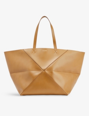 Loewe Oak Puzzle Fold Large Leather Tote Bag