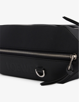 Shop Loewe Black Convertible Sling Leather Cross-body Bag