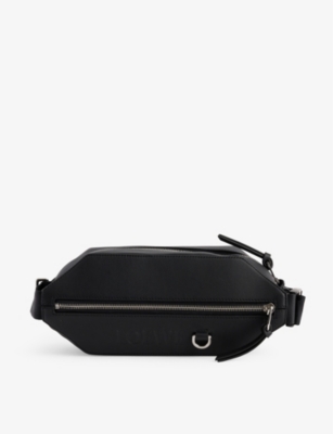 Shop Loewe Black Convertible Sling Leather Cross-body Bag