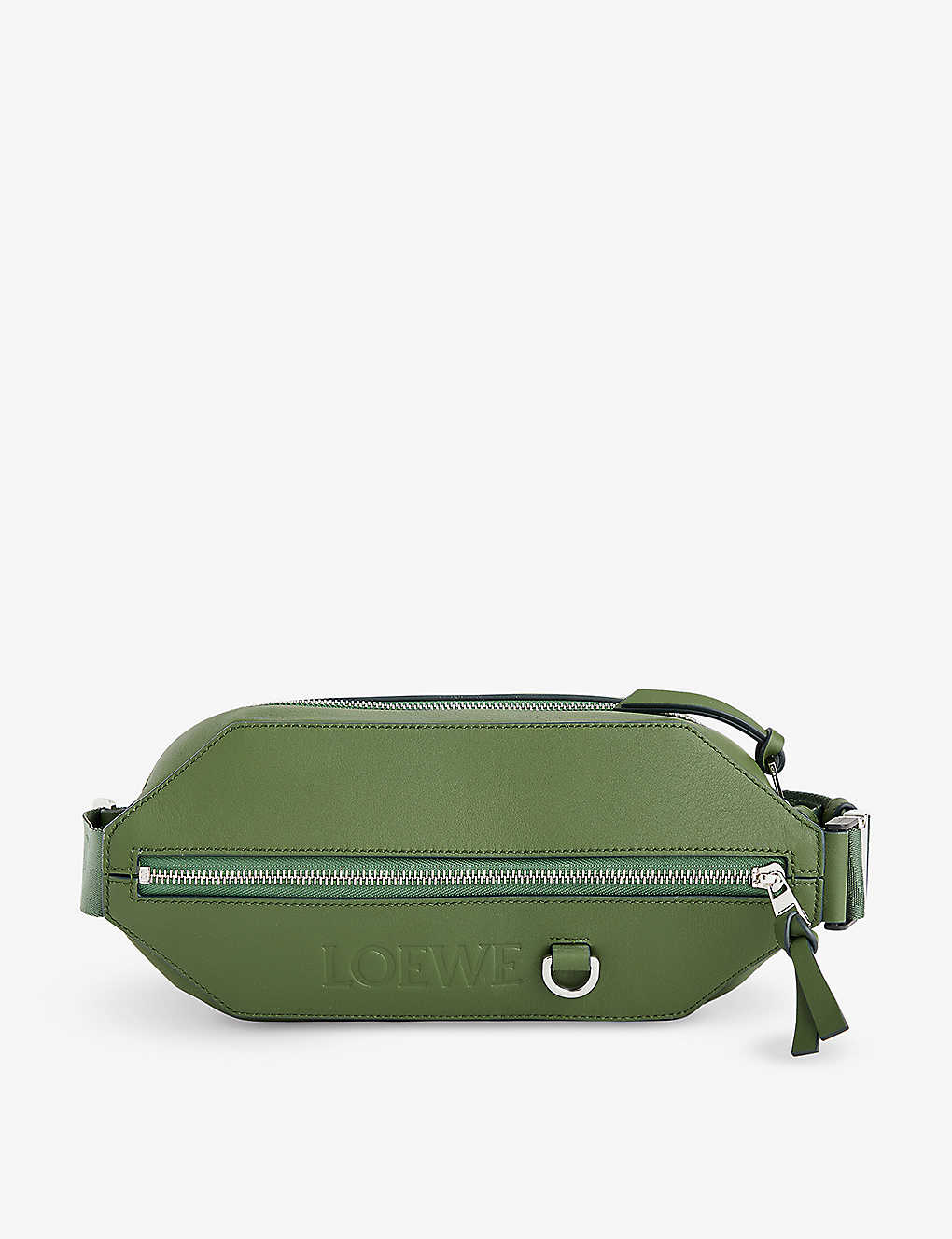 Loewe Convertible Sling Leather Cross-body Bag In Hunter Green