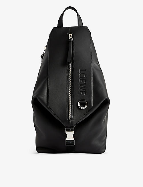 LOEWE: Convertible small leather backpack