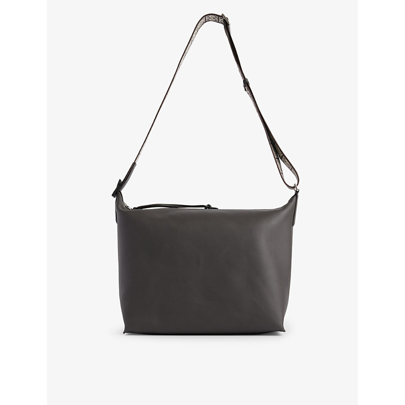 Loewe Dark Grey Cubi Leather Shoulder Bag