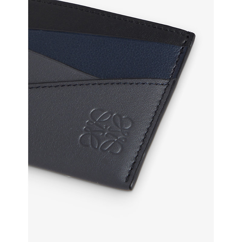 Shop Loewe Deep Navy/anthracite Puzzle Edge Leather Wallet