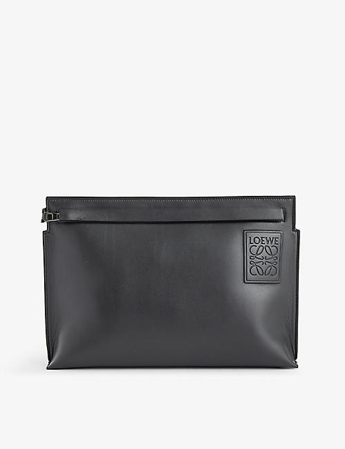 LOEWE: Anagram-embellished leather pouch bag