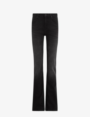 ALLSAINTS: Haldan high-rise bootcut stretch organic-denim jeans