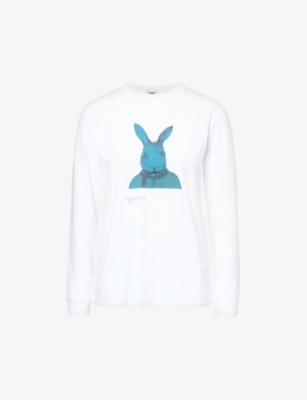 BELLA FREUD Mythological Bunny graphic-print organic-cotton T