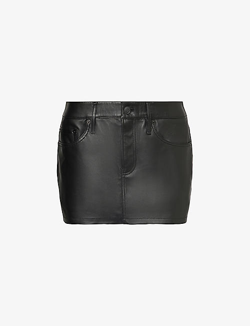 WARDROBE.NYC: Leather mini skirt