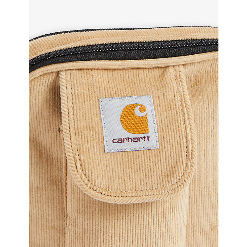 Shop Carhartt Wip Sable Essentials Logo-patch Cotton-corduroy Cross-body Bag