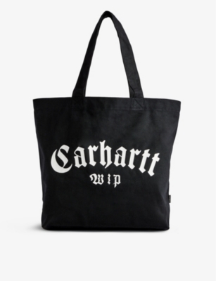CARHARTT WIP: Onyx Script brand-print cotton tote bag