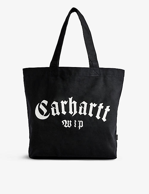 CARHARTT WIP: Onyx Script brand-print cotton tote bag