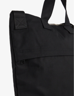 Shop Carhartt Wip Black Newhaven Logo-embroidered Cotton-canvas Tote Bag