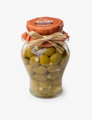 OLE OLIVES: Olé Olives Spanish Tapas almond-stuffed Manzanilla olives 580g