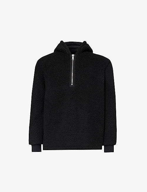 MKI MIYUKI-ZOKU: Brand-patch relaxed-fit hooded fleece jacket