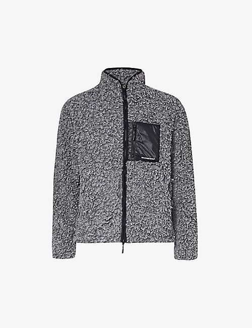 MKI MIYUKI-ZOKU: Funnel-neck boxy-fit fleece jacket