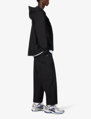 Shop Mki Miyuki Zoku Mki Miyuki-zoku Men's Black V2 Brand-print Relaxed-fit Shell Jogging Bottoms