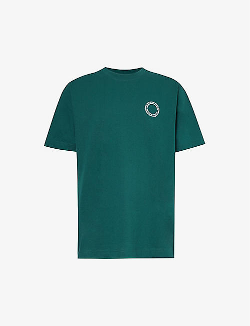 MKI MIYUKI-ZOKU: Circle logo-print organic cotton-jersey T-shirt