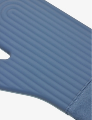 Our Place Blue Salt Hot Mitts Cotton-twill And Silicone Oven Gloves Set Of Two In Blue Salt