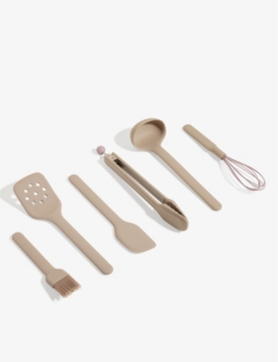 Our Place Steam Essentials Silicone Utensils Set Of Six In Cream