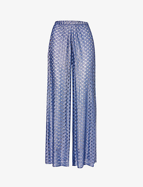 MISSONI: Straight-leg mid-rise knitted trousers