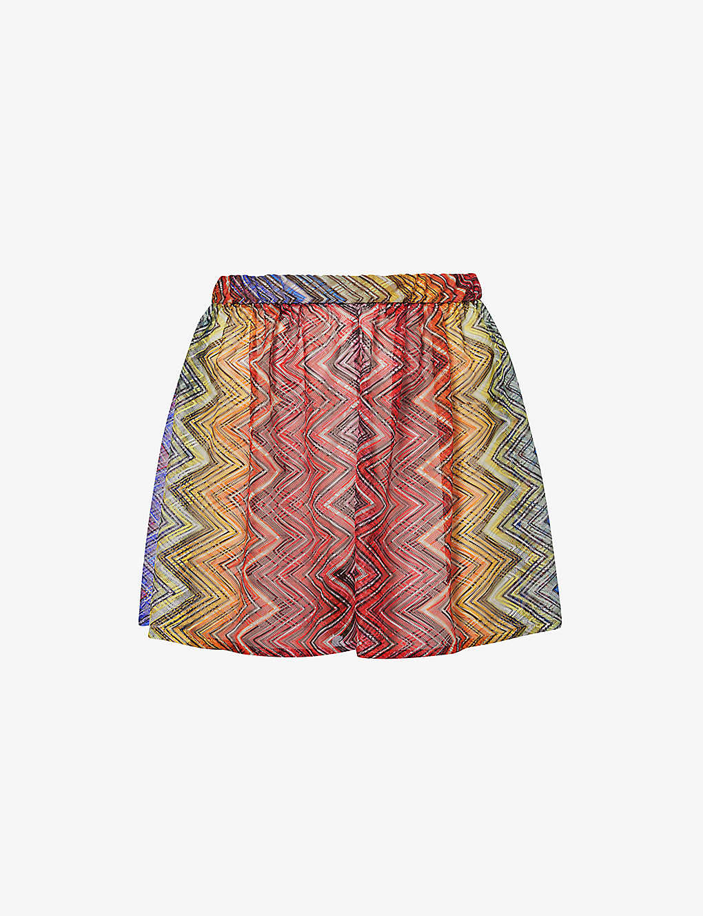 Missoni Womens Multicolor Chevron Chevron-pattern Relaxed-fit Knitted Shorts