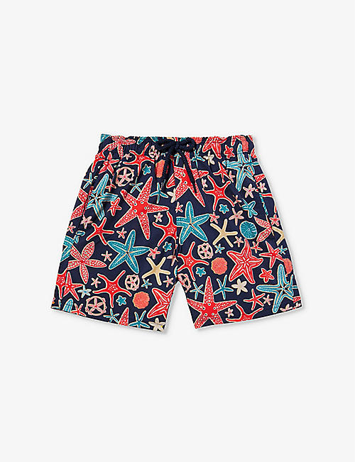 VILEBREQUIN: Starfish-pattern mid-rise recycled-polyamide swim shorts