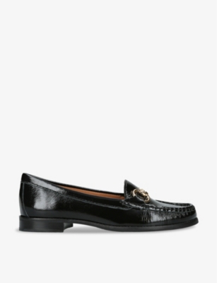 KG KURT GEIGER: Matilda horsebit-chain patent-leather loafers