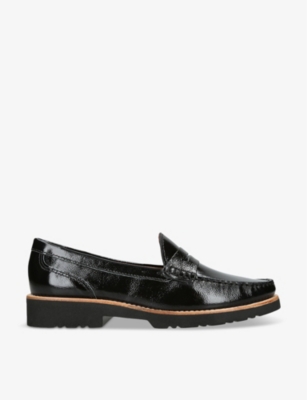 Shop Kg Kurt Geiger Womens Black Melody Patent-leather Loafers