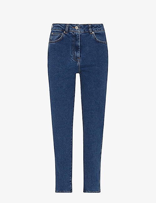 WHISTLES: High-rise slim-fit stretch-denim jeans