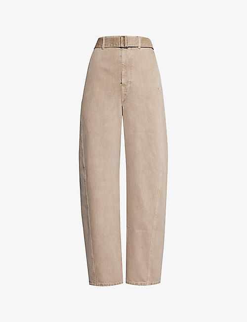 LEMAIRE: Twisted straight-leg mid-rise denim trousers