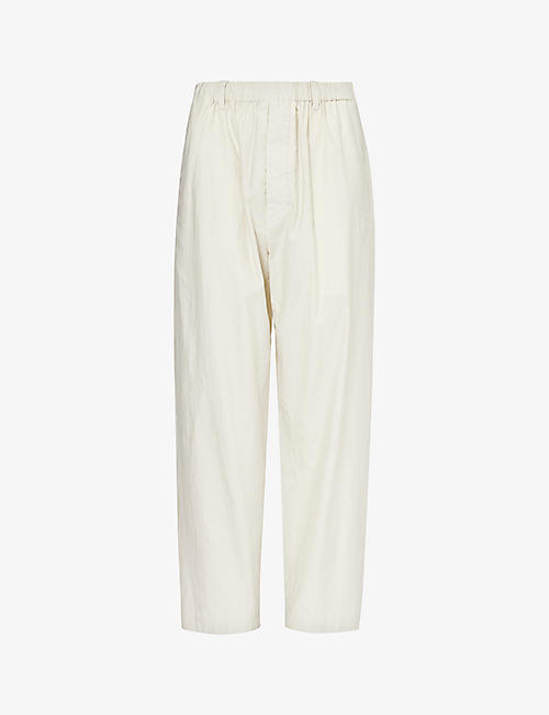 LEMAIRE: Relaxed-fit side-pocket cotton and silk-blend trousers