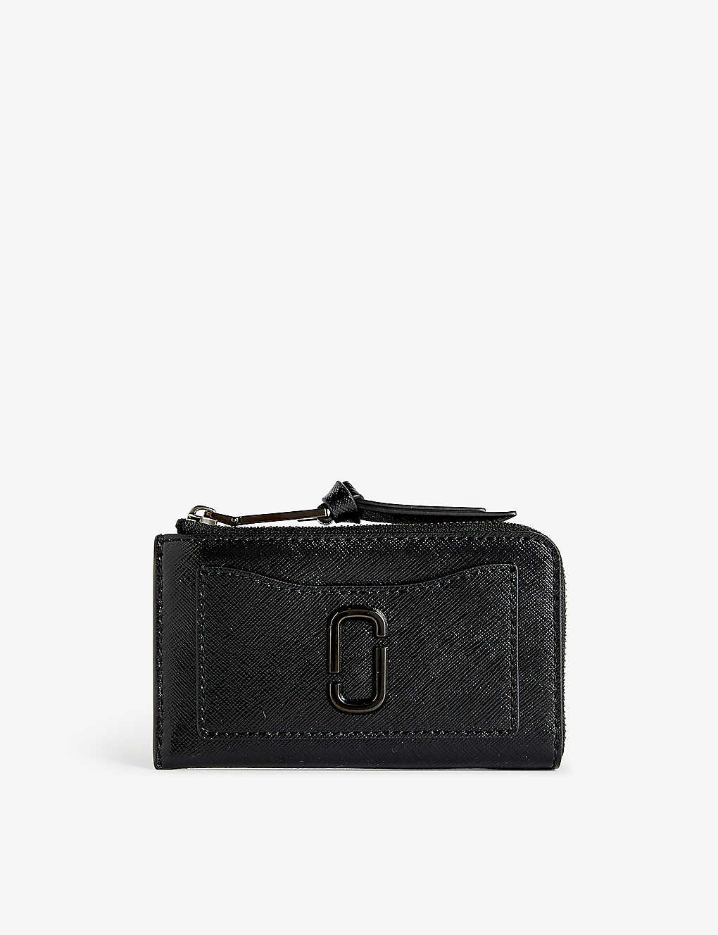 Marc Jacobs Womens Black Snapshot Logo-plaque Leather Wallet
