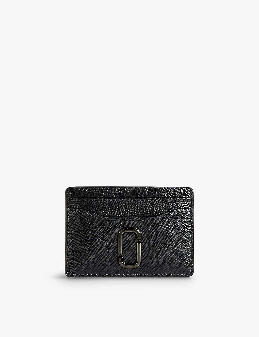 Marc Jacobs The Card Case Logo-plaque Leather Card Holder In Black